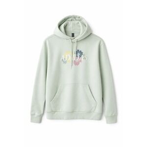 2/$30 Adidas Sweater Sz M Mint‎ Pastel Green Flower Logo Active Running Gym Yoga